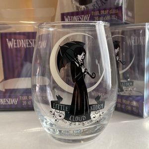 WEDNESDAY 20oz Tear Drop Glasses set of 4 new in box
